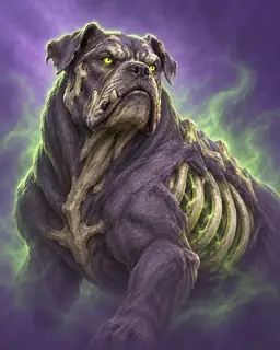 Painted portrait of Grave Hound
