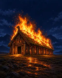 Painted portrait of Hall Burning