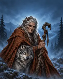 Painted portrait of Ironwood Hag