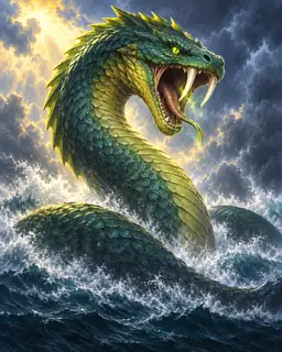Painted portrait of Jormungandr