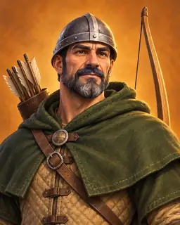 Painted portrait of Longbow Sentry