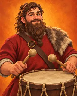 Painted portrait of Oath Drummer