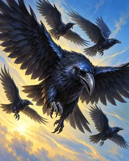 Painted portrait of Raven Flock
