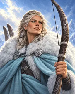 Painted portrait of Skadi