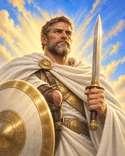 Painted portrait of Tyr