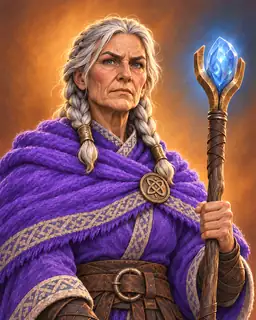 Painted portrait of Wandering Volva