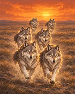 Painted portrait of Wolf Age